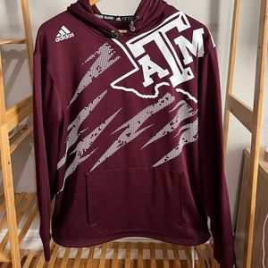 adidas TEXAS A&M MAROON HOODIE SIZE M